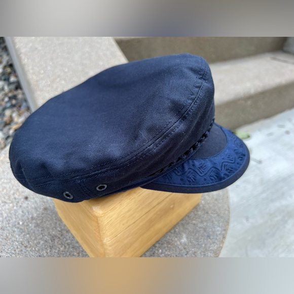 Dorfman Pacific Reformation Fiddler Cap | Navy—Blue Textured Ribbon & Cord—M/L - Picture 9 of 17